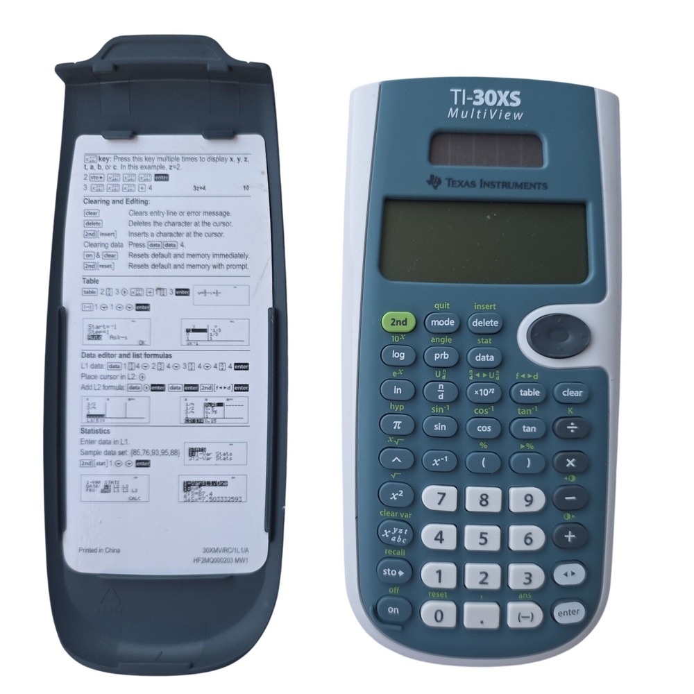 Texas Instruments TI-30XS MultiView Scientific Calculator White Blue K-0908D E3